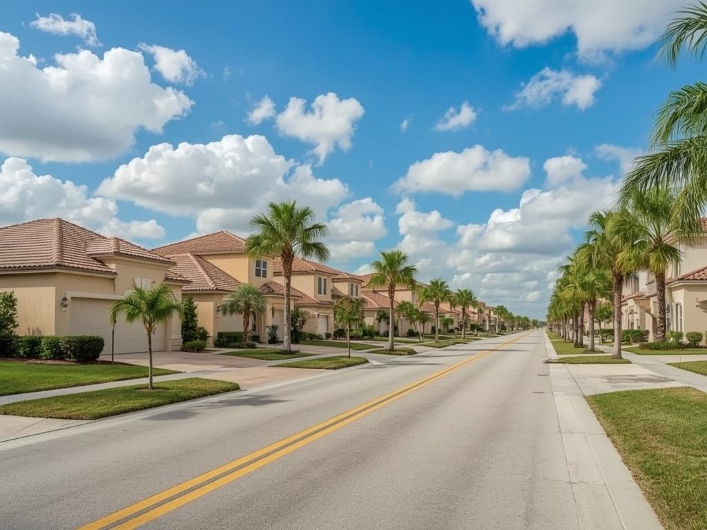Master-planned street in Weston, FL