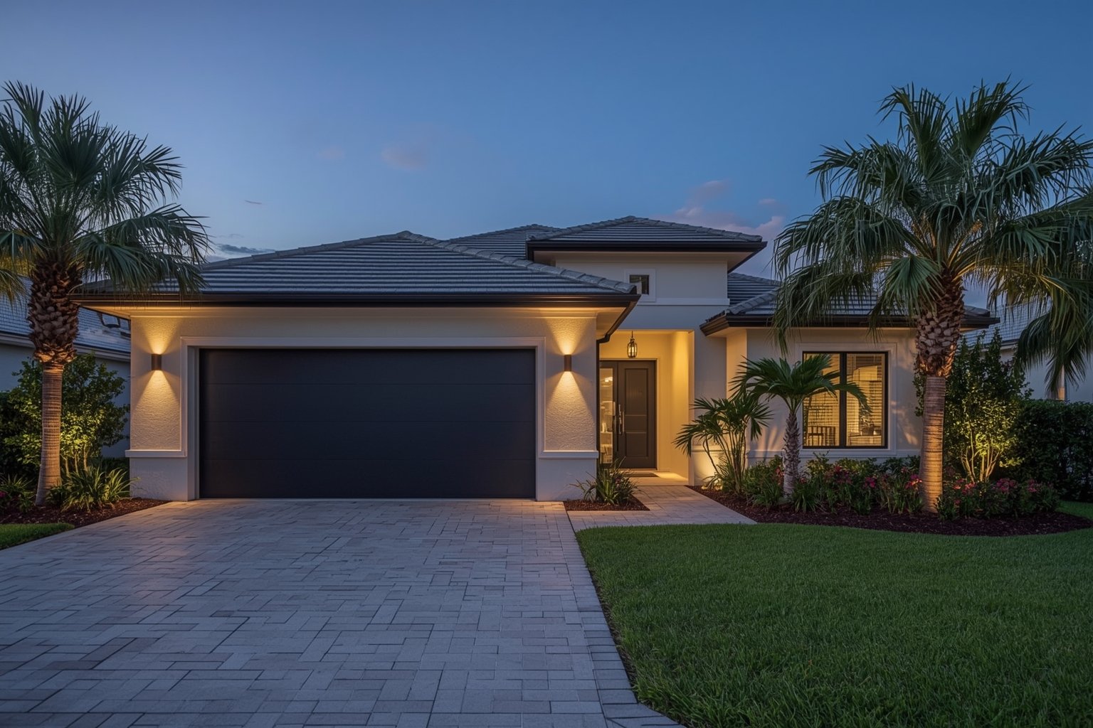 New garage door installation on a South Florida home