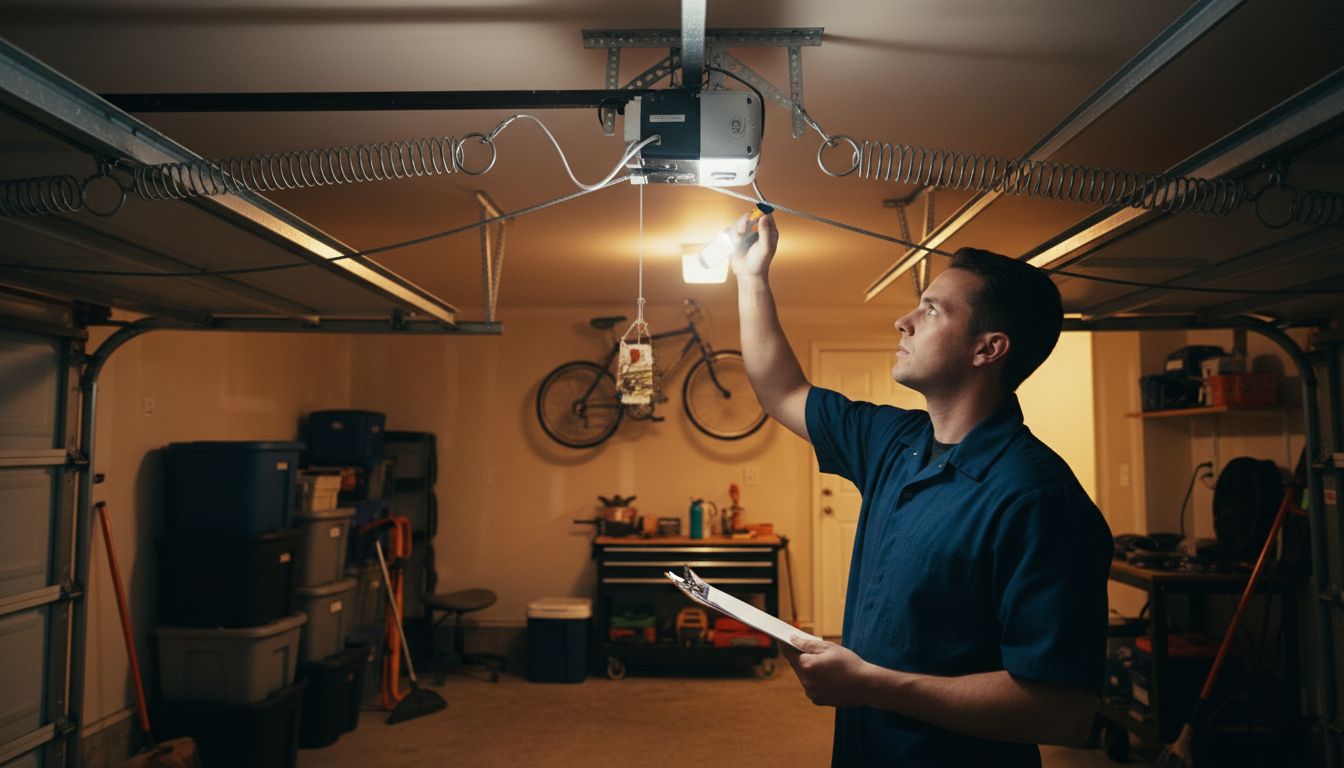 Annual garage door maintenance and tune-up